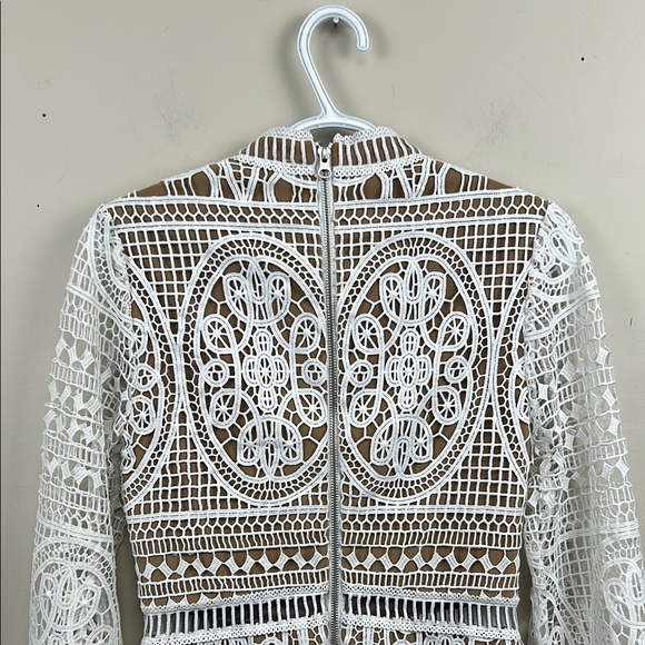 FREE PEOPLE ministry of style mania white lace high neck top 4 - Picture 13 of 16